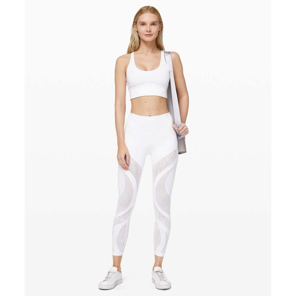 Lululemon Wunder Under Tight Leggings 25" Lace Athleisure Party Workout Casual 4